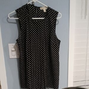 Black and White Polka Dot Sleeveless Top